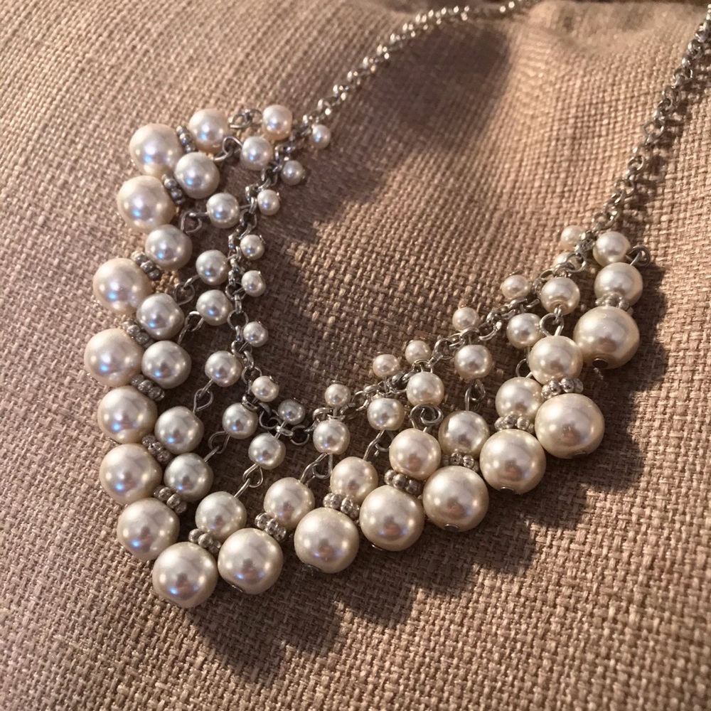 White Statement Necklace